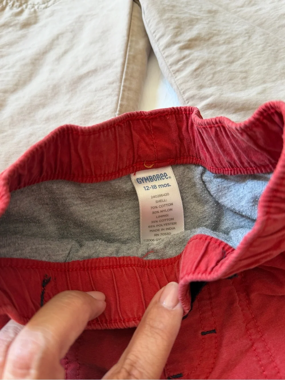 Vintage Y2K Gymboree 2006 Lined Cargo Pants 2-Pair Lot 12-18M